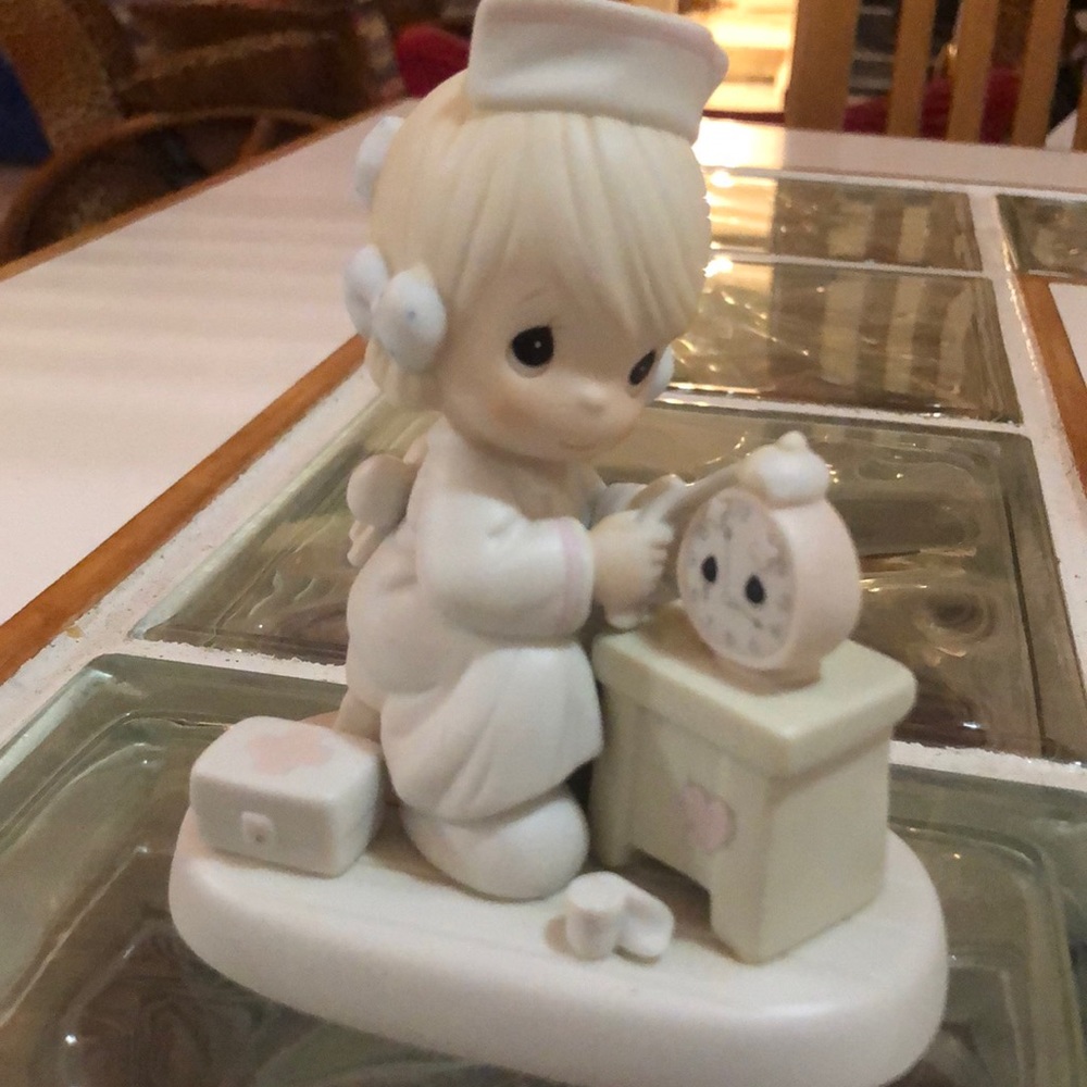 Vintage pastel colors precious moments healing time nurse.